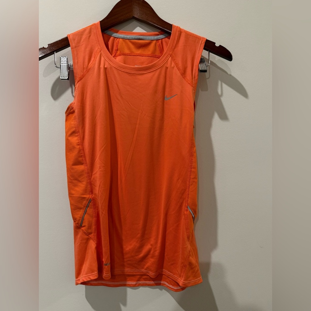 Nike Vibrant Orange Dri-FIT Top Size S